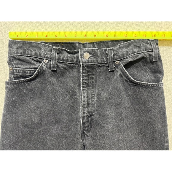 Vintage 1993 Men's Levi's 550 Orange Tab 33x30 Black Jeans Made In USA - Picture 3 of 17